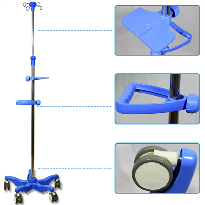 Roostevabast terasest põrandal seisev infusioonialus